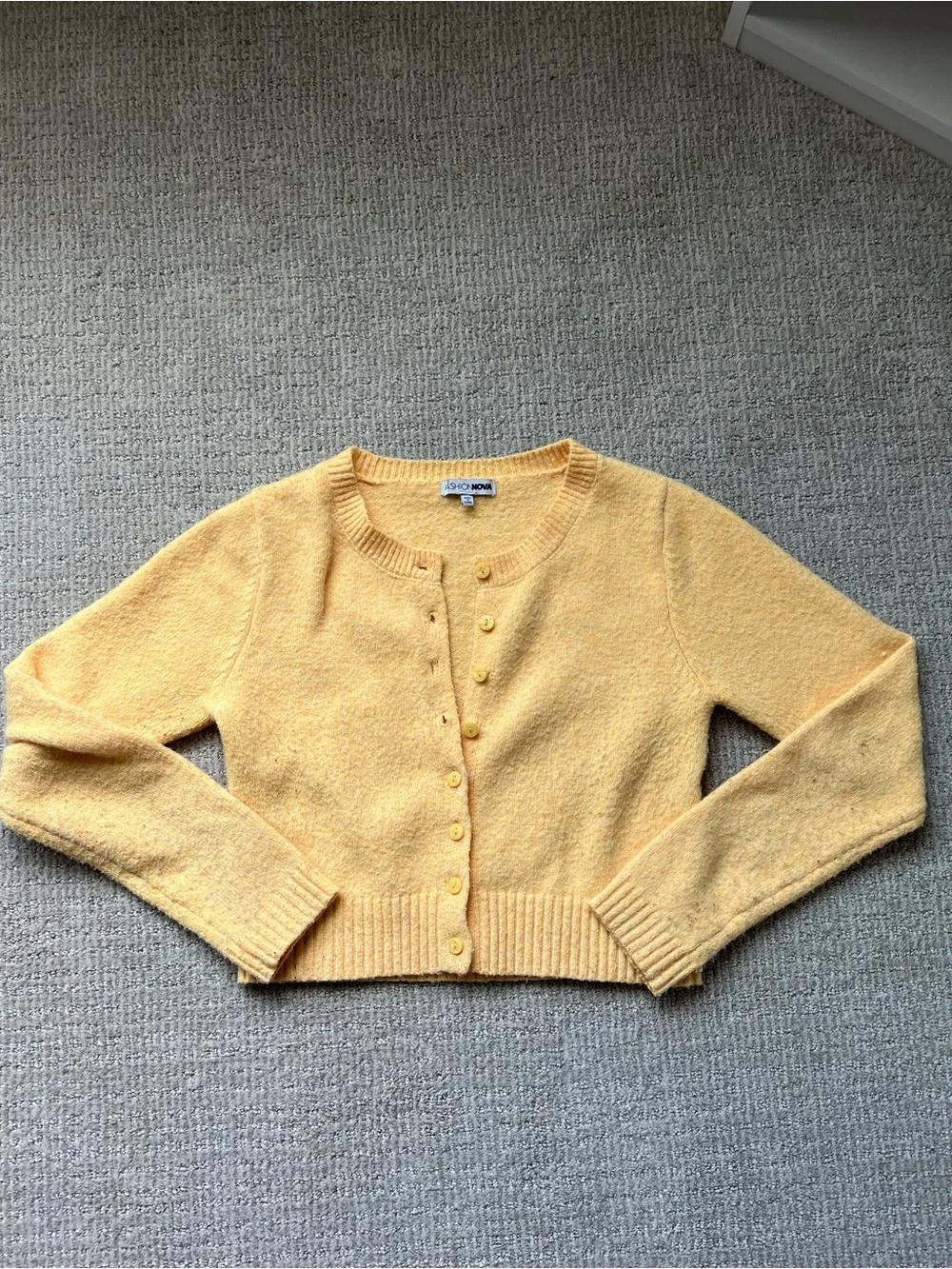 Yellow Fitted Cardigan